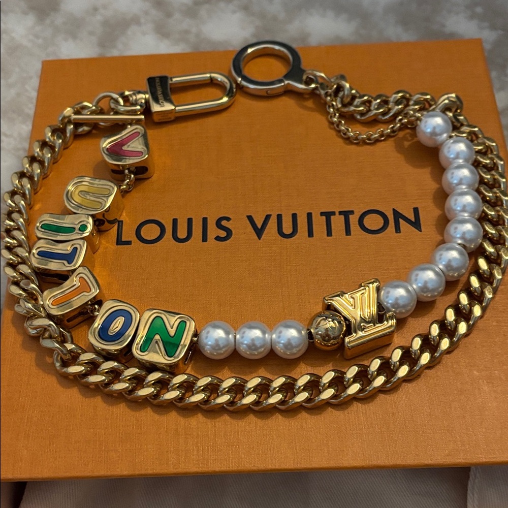 Louis Vuitton Gold and Colorful Charm for a belt or bag